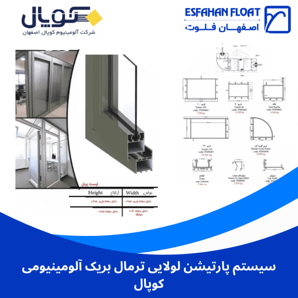 سیستم پارتیشن لولایی ترمال بریک آلومینیومی کوپال