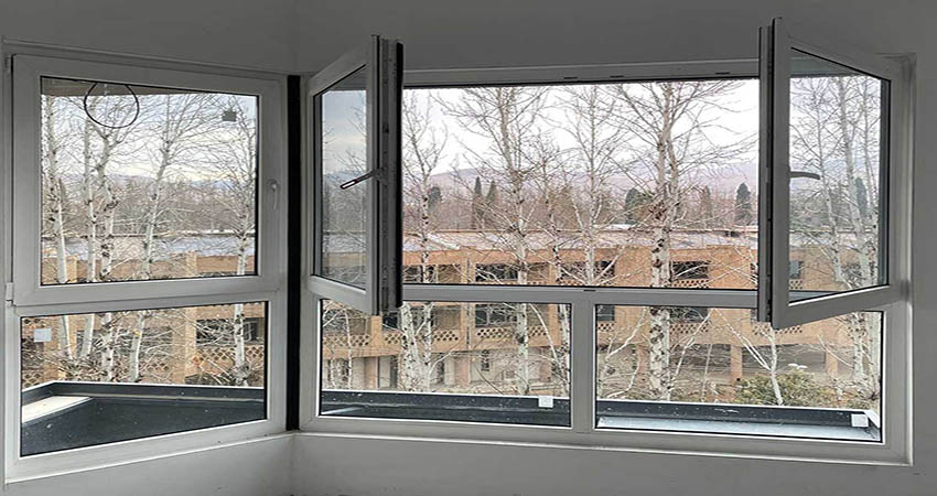 اندازه و نوع شیشه های بکار رفته در پنجره های دو جداره