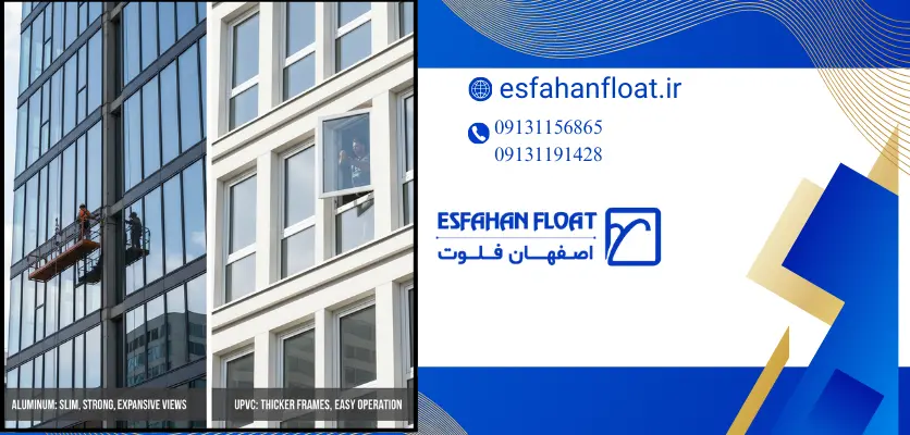 شیشه و پنجره در ساختمان - درب و پنجره آلومینیومی با upvc