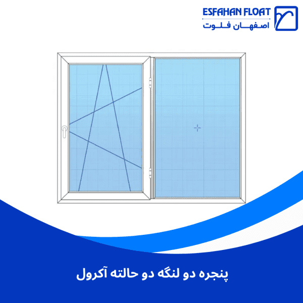 پنجره دو لنگه دو حالته آکرول