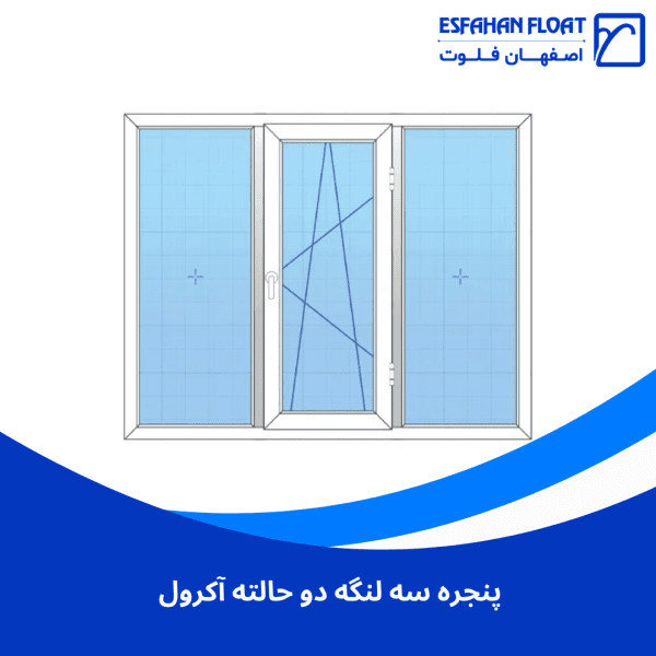 پنجره سه لنگه دو حالته آکرول