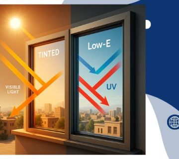 اشنایی با شیشه tinted و Low-E - تفاوت شیشه tinted و Low-E